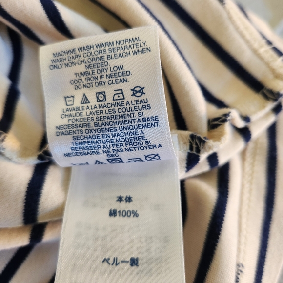 Lands End 1X Striped Short Sleeve Dress - Picture 9 of 11